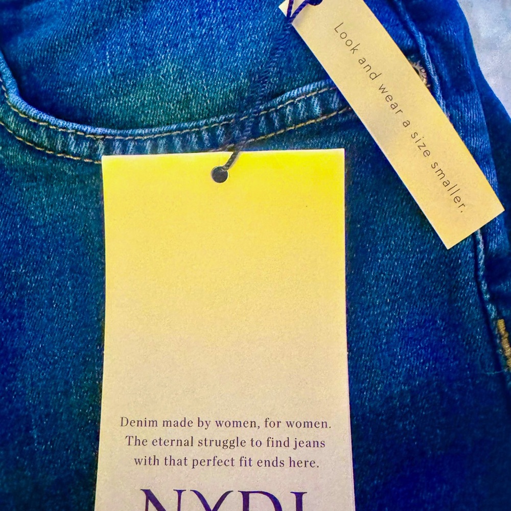 BNWT NYDJ Women's Sheri Slim Tall Jeans in Cooper with 36” inseam, size 0 (25) - Picture 10 of 11